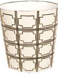 Worlds Away 11" Wide High Oval Wastebasket