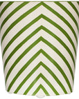 Worlds Away Oval Zebra Wastebasket