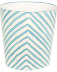 Worlds Away Oval Zebra Wastebasket