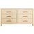 Worlds Away 6-Drawer Chest with Rattan Wrapped Handles