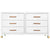 Worlds Away 6-Drawer Chest in Matte White Lacquer