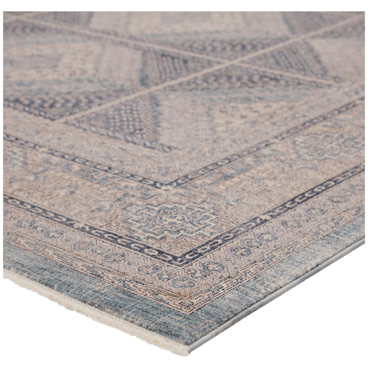 Jaipur Winsome Jamestown Trellis Geometric Blue Cream WNO05 Rug