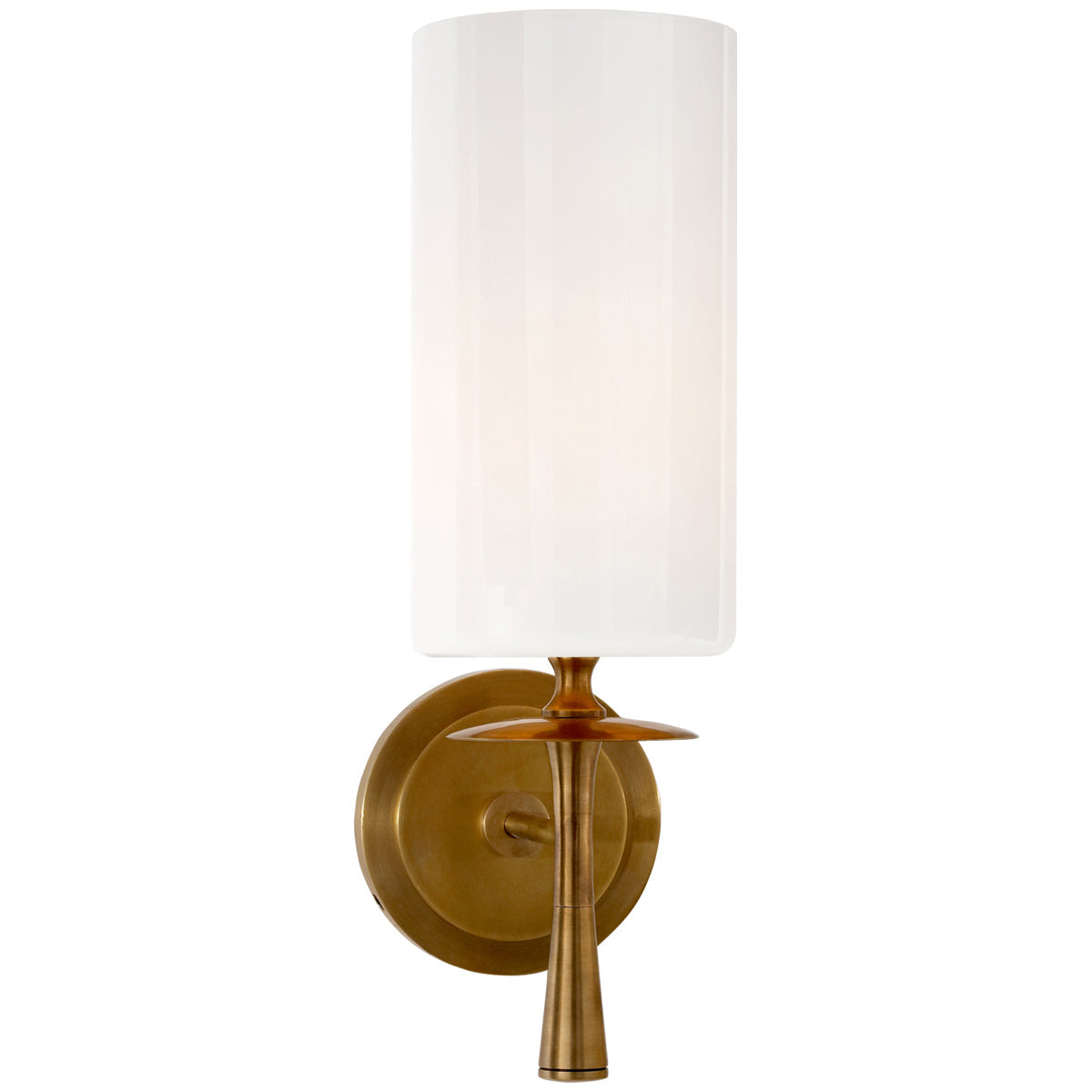 Visual Comfort Drunmore Single Sconce with White Glass Shade