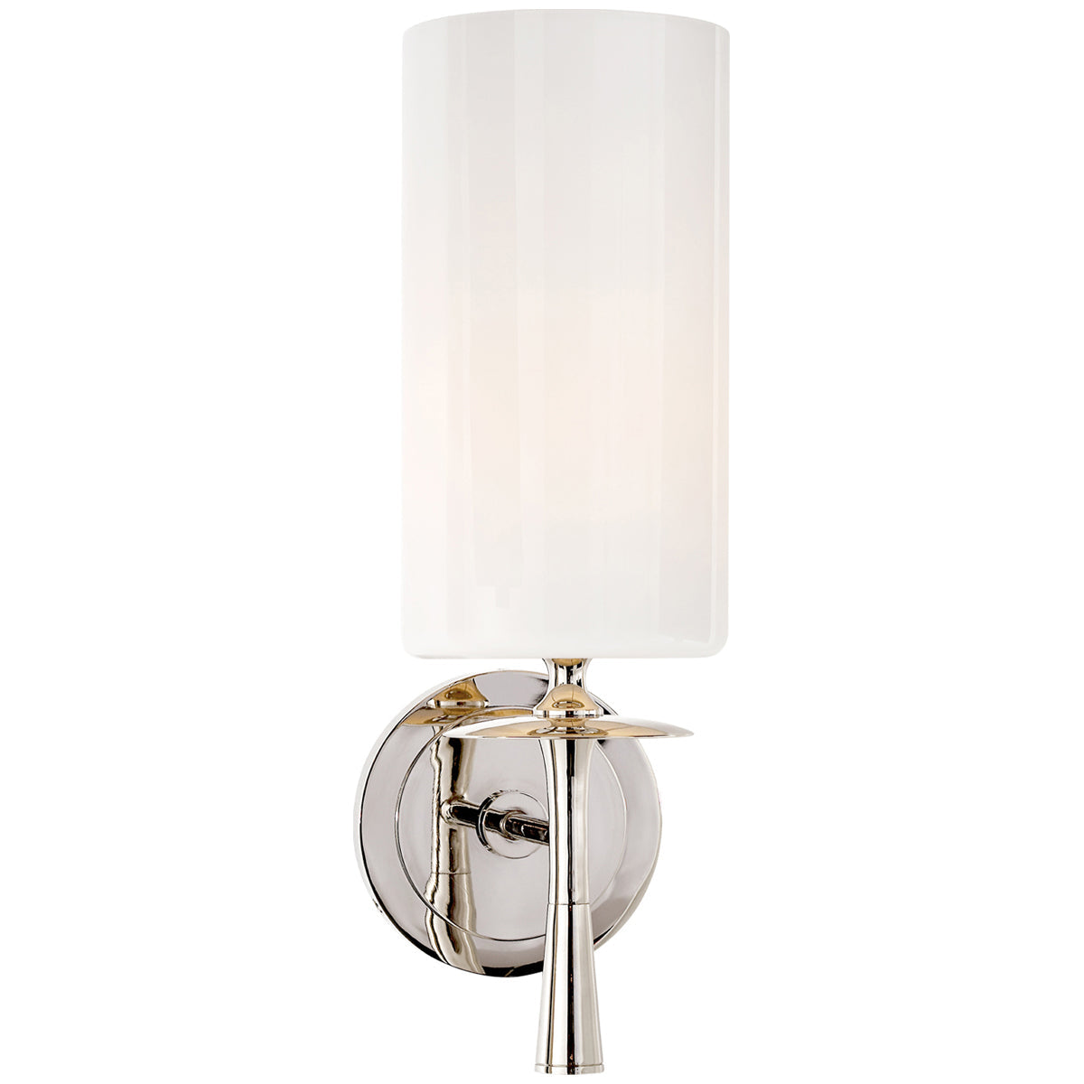 Visual Comfort Drunmore Single Sconce with White Glass Shade