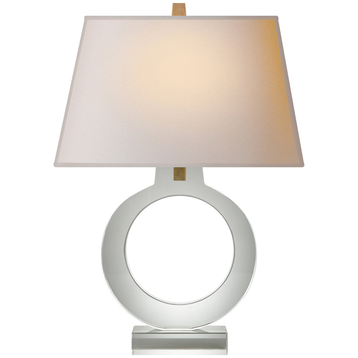 Visual Comfort Ring Form Large Table Lamp in Crystal