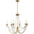 Visual Comfort Marigot Medium Chandelier with Seeded Glass Trim