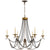 Visual Comfort Marigot Medium Chandelier with Tudor Brown Beaded Trim