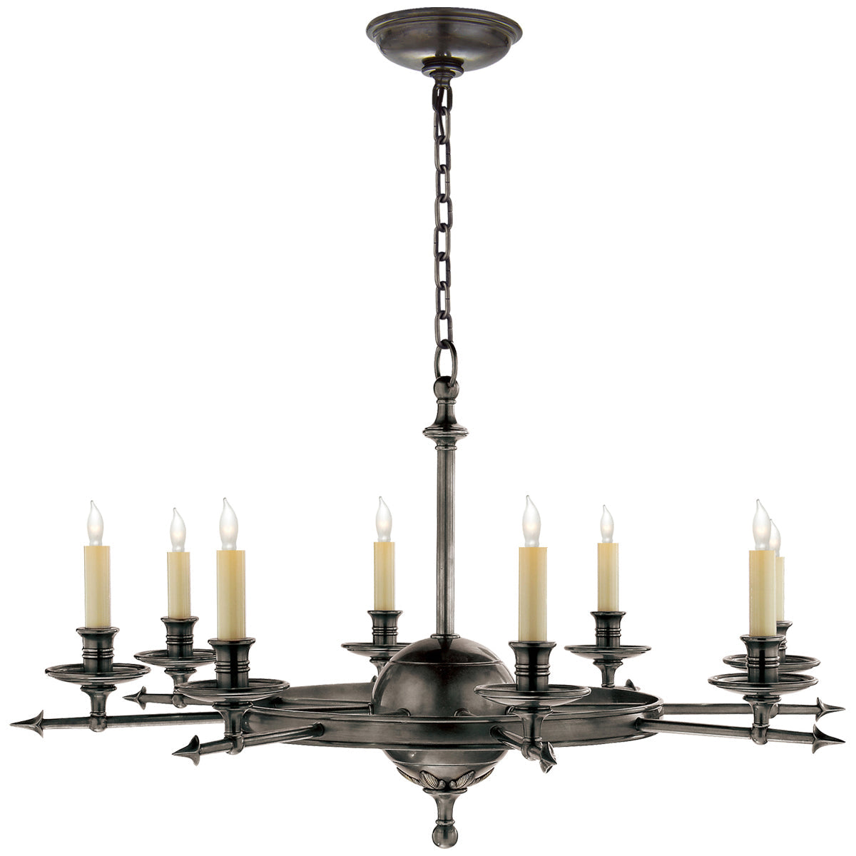 Visual Comfort Leaf and Arrow Large Chandelier