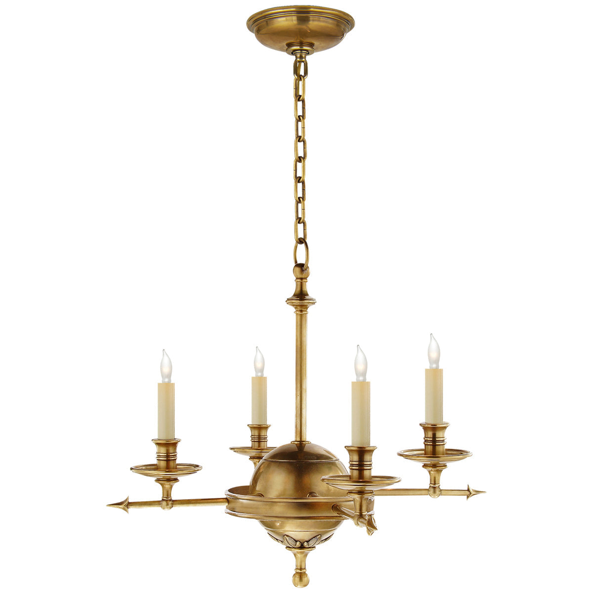 Visual Comfort Leaf and Arrow Small Chandelier