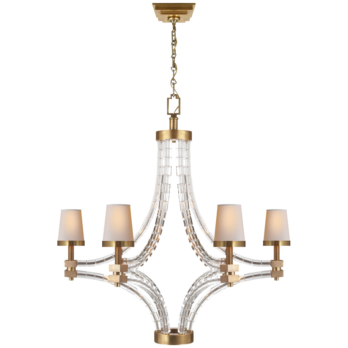 Visual Comfort Crystal Cube Large Chandelier