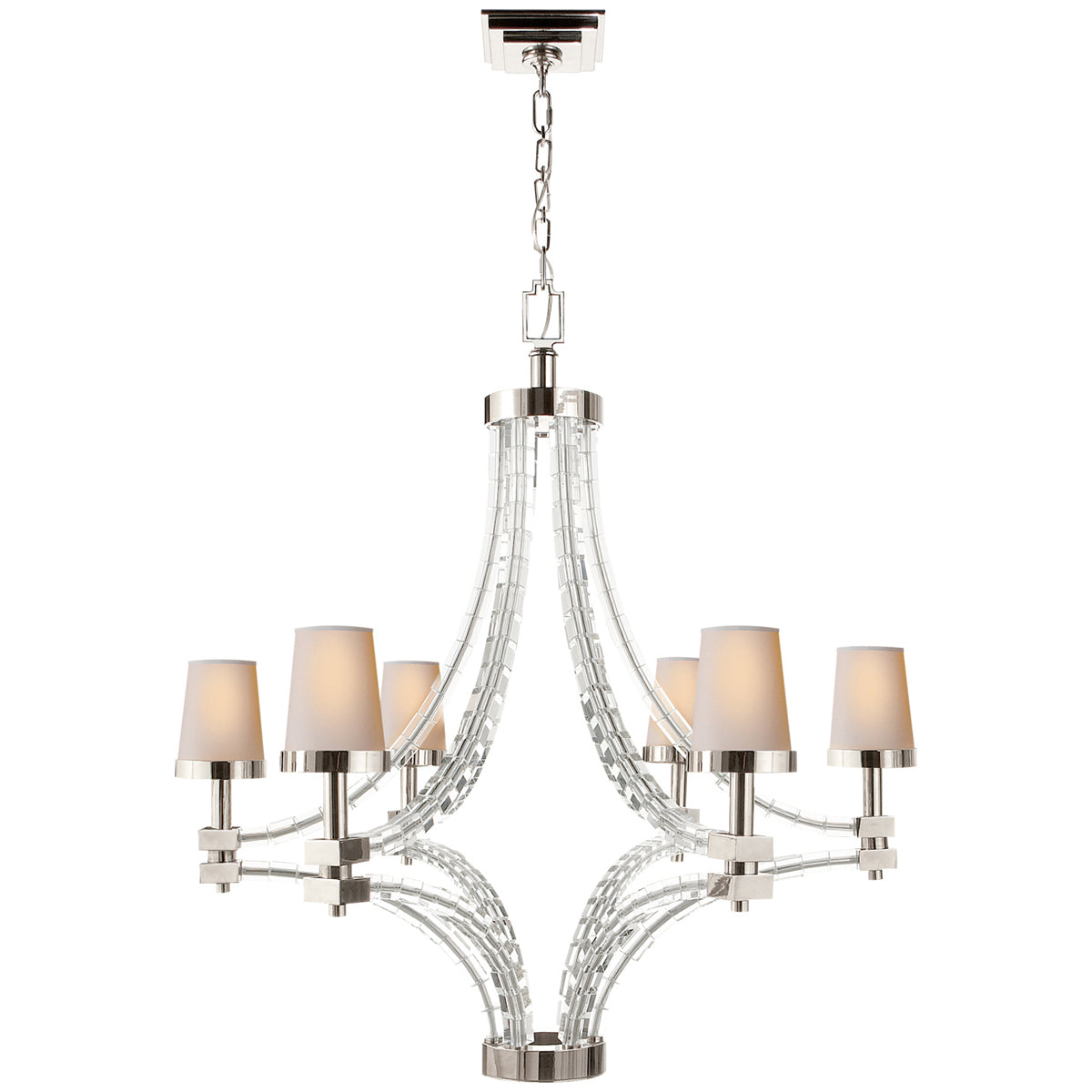 Visual Comfort Crystal Cube Large Chandelier