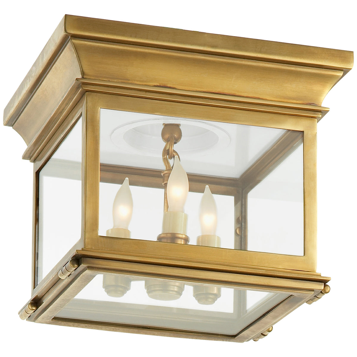 Visual Comfort Club Small Square Flush Mount