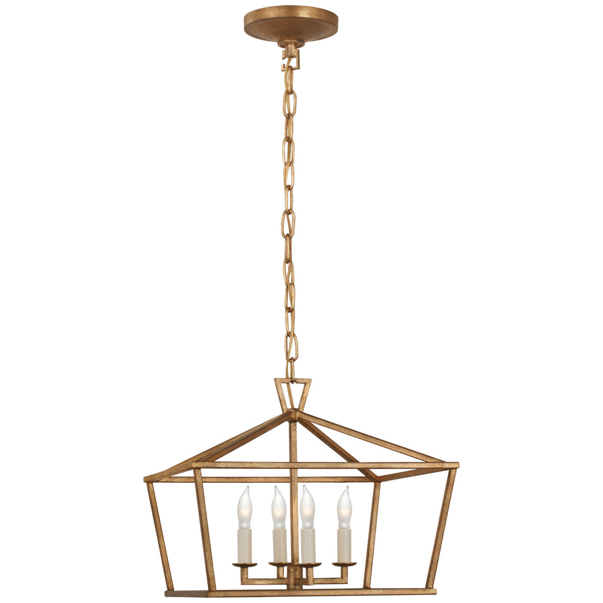 Visual Comfort Darlana Small Wide Semi-Flush Mount Lantern