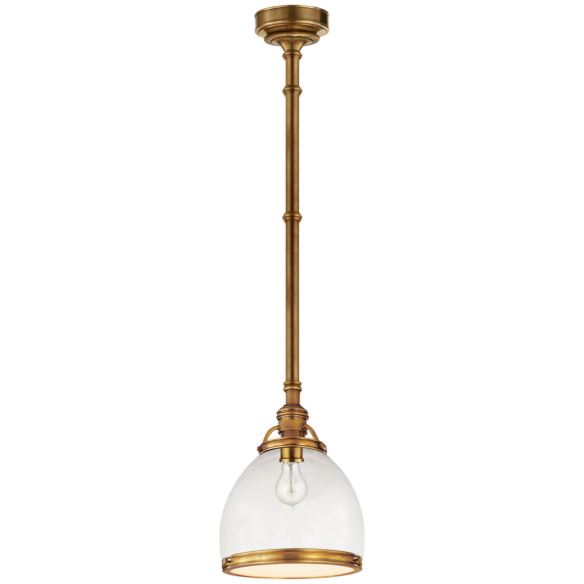 Visual Comfort Sloane Single Pendant with Clear Glass