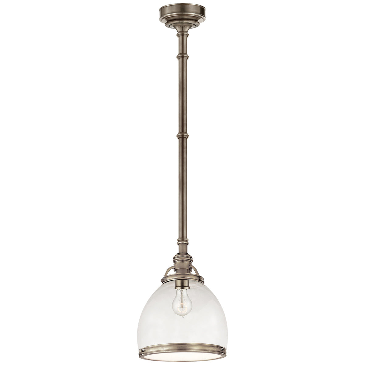 Visual Comfort Sloane Single Pendant with Clear Glass