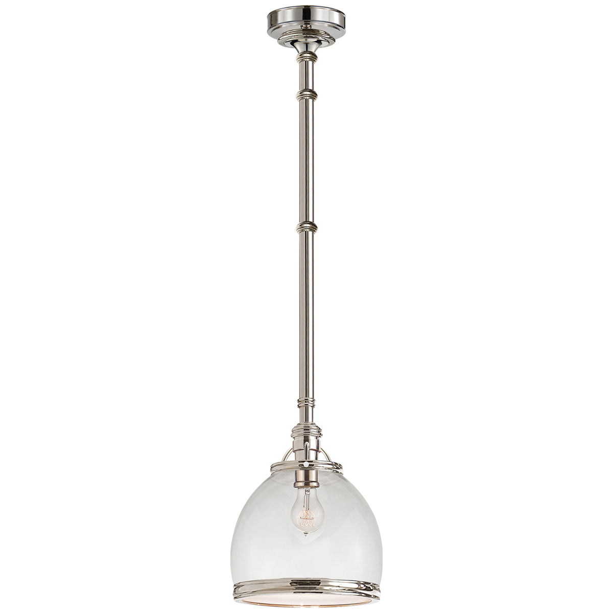 Visual Comfort Sloane Single Pendant with Clear Glass