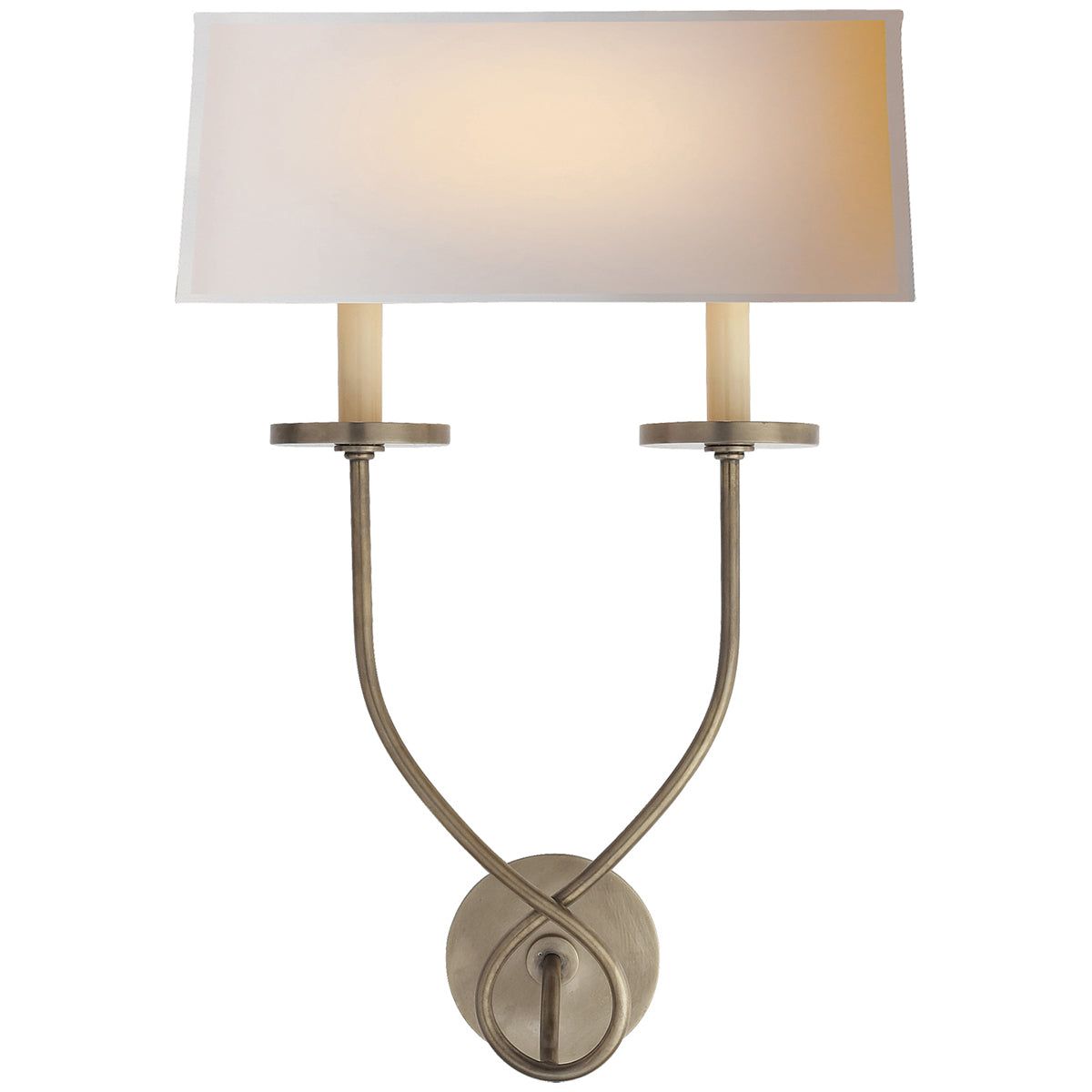 Visual Comfort Symmetric Twist Double Sconce