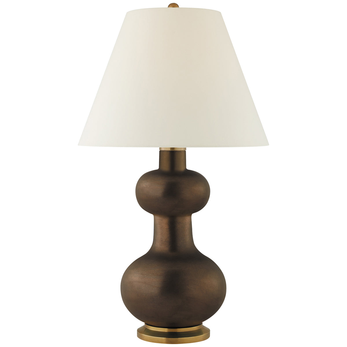 Visual Comfort Chambers Large Table Lamp with Natural Percale Shade