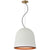 Visual Comfort Murphy Medium Pendant in Plaster White and Dark Teak