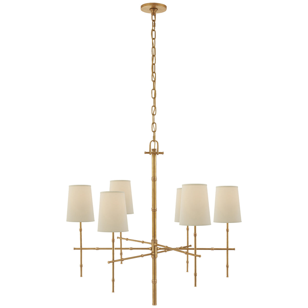 Visual Comfort Grenol Medium Modern Bamboo Chandelier