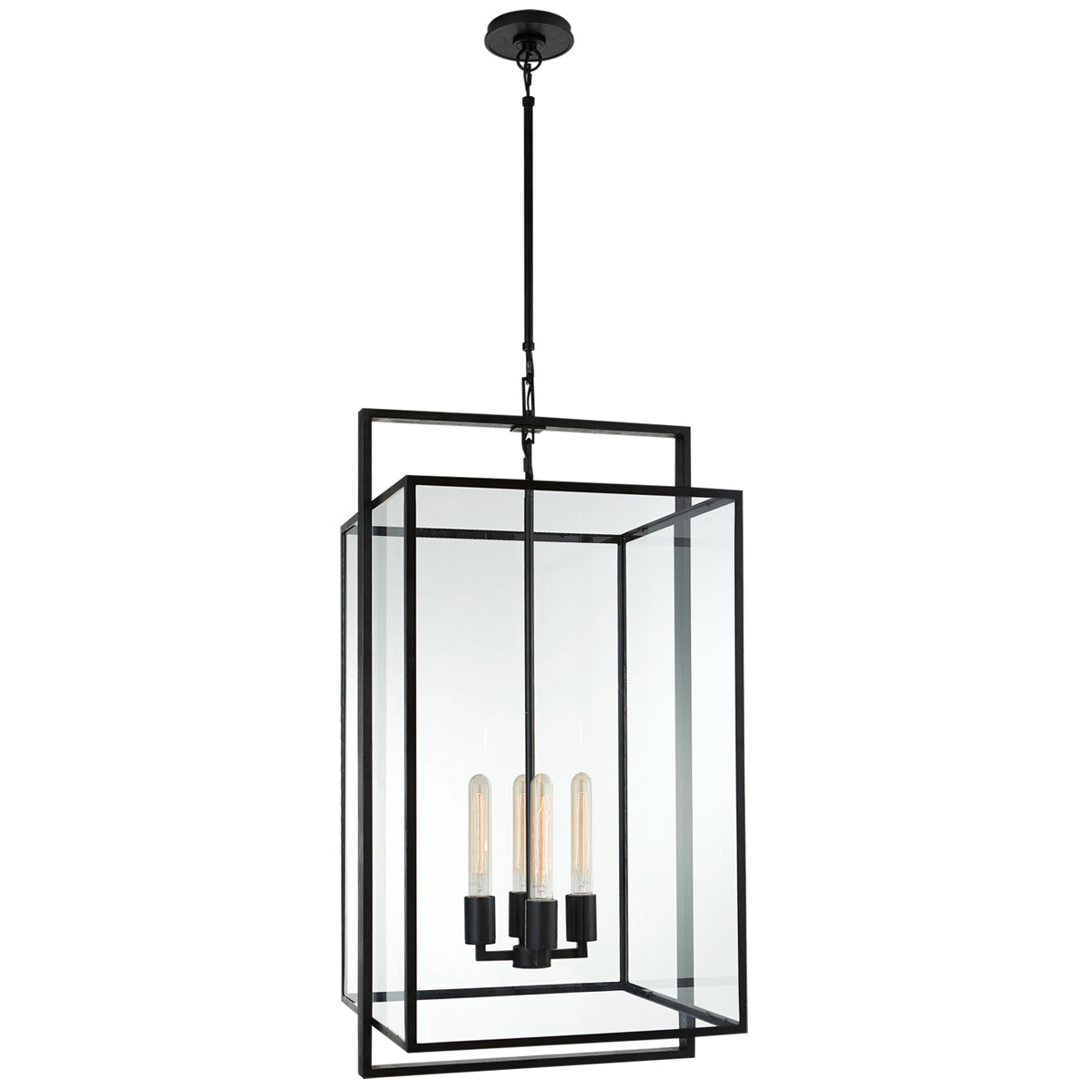 Visual Comfort Halle Medium Lantern with Clear Glass