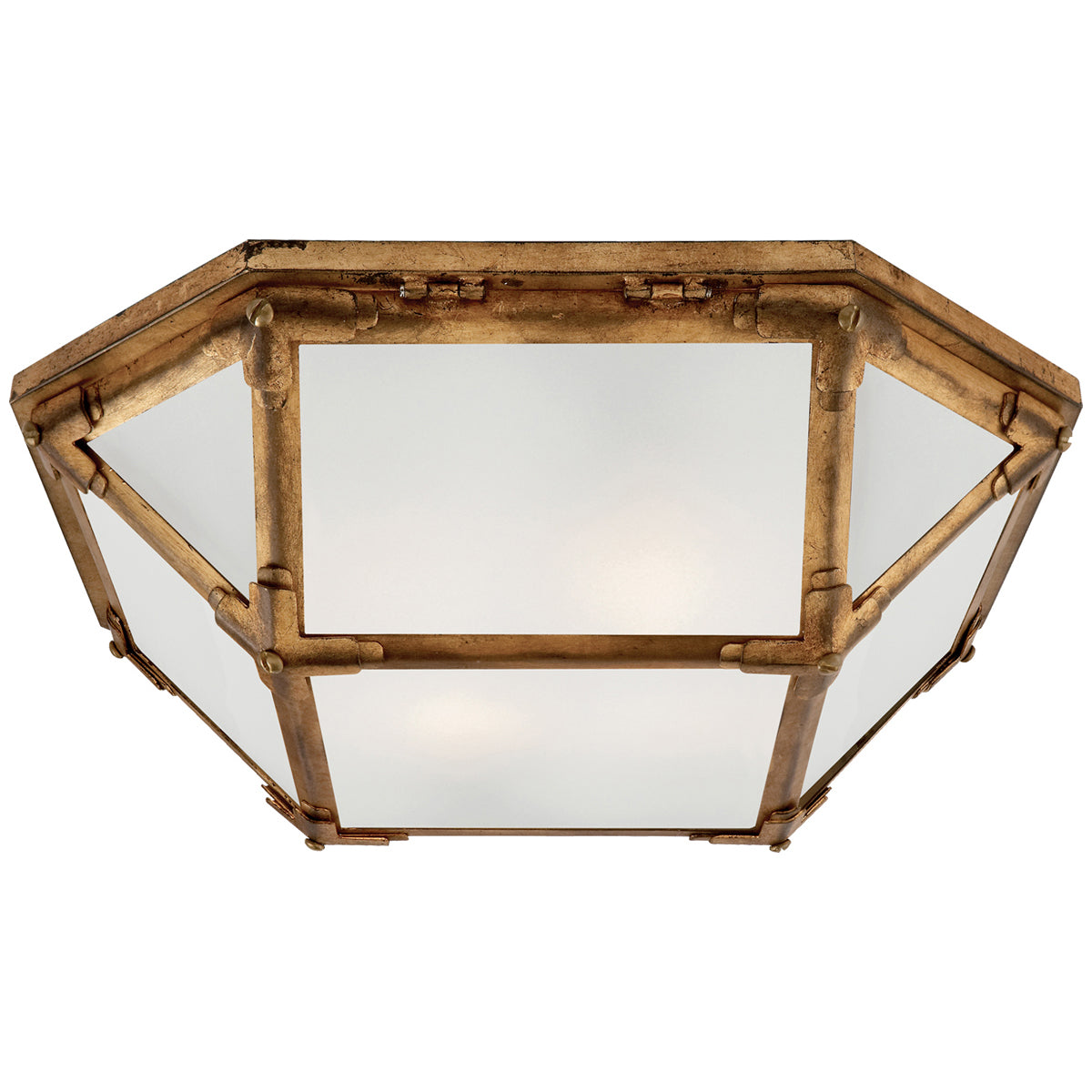 Visual Comfort Morris Flush Mount with Frosted Glass