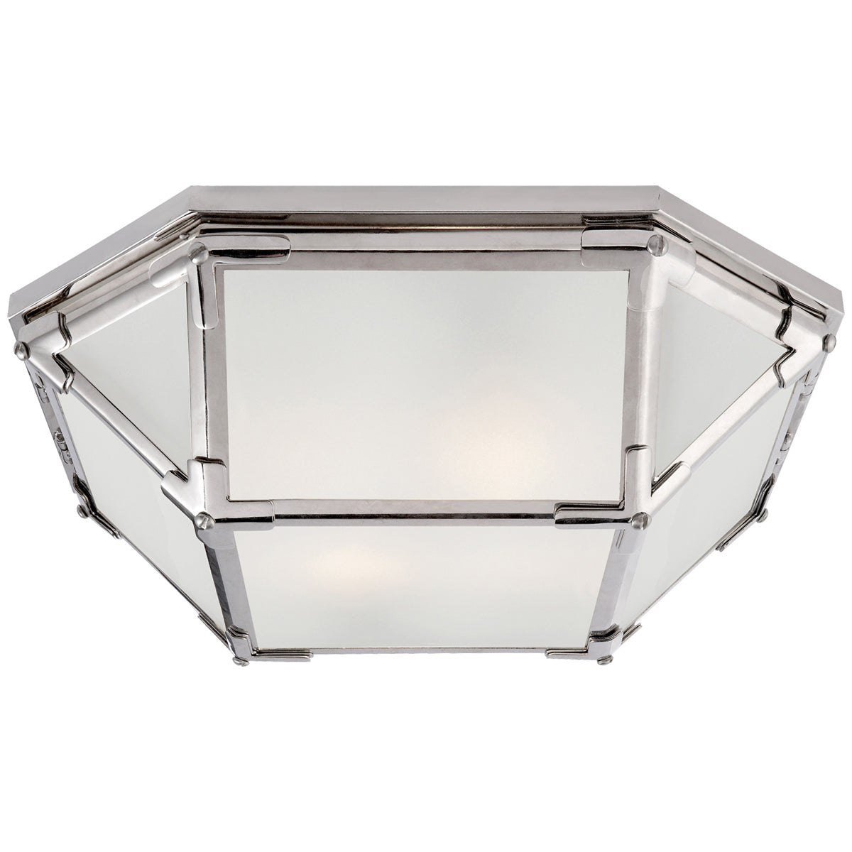 Visual Comfort Morris Flush Mount with Frosted Glass