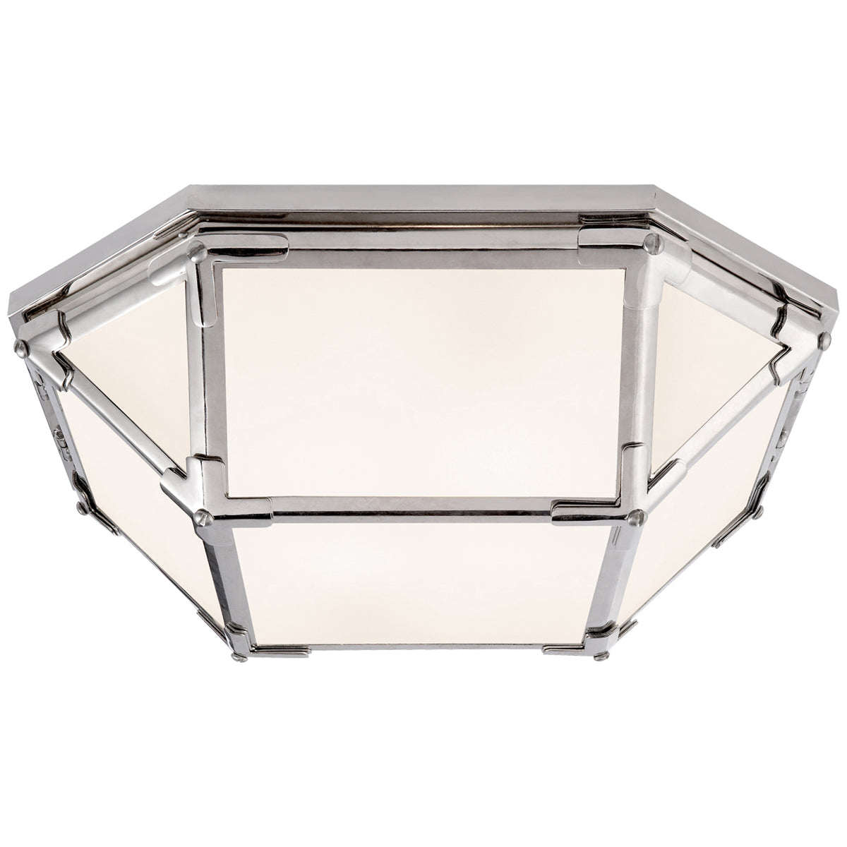 Visual Comfort Morris Flush Mount with White Glass