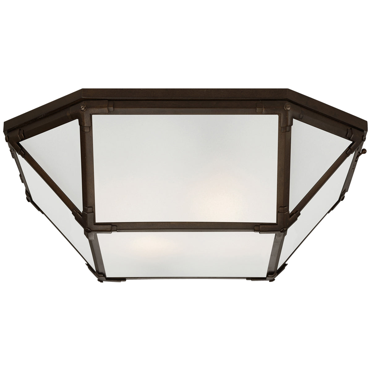 Visual Comfort Morris Large Flush Mount with Frosted Glass