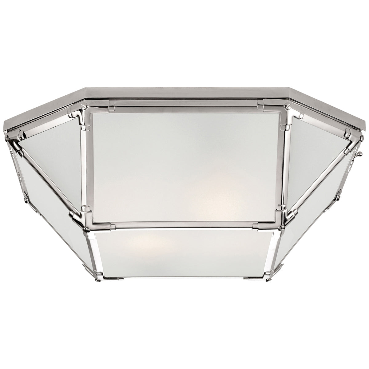 Visual Comfort Morris Large Flush Mount with Frosted Glass