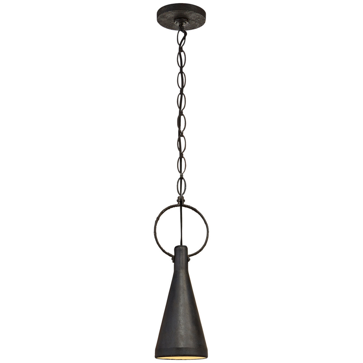 Visual Comfort Limoges Small Pendant in Natural Rust