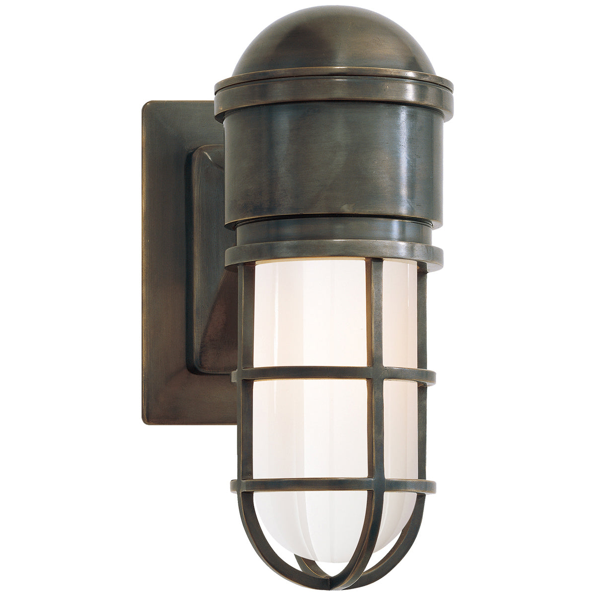 Visual Comfort Marine Wall Light with White Glass