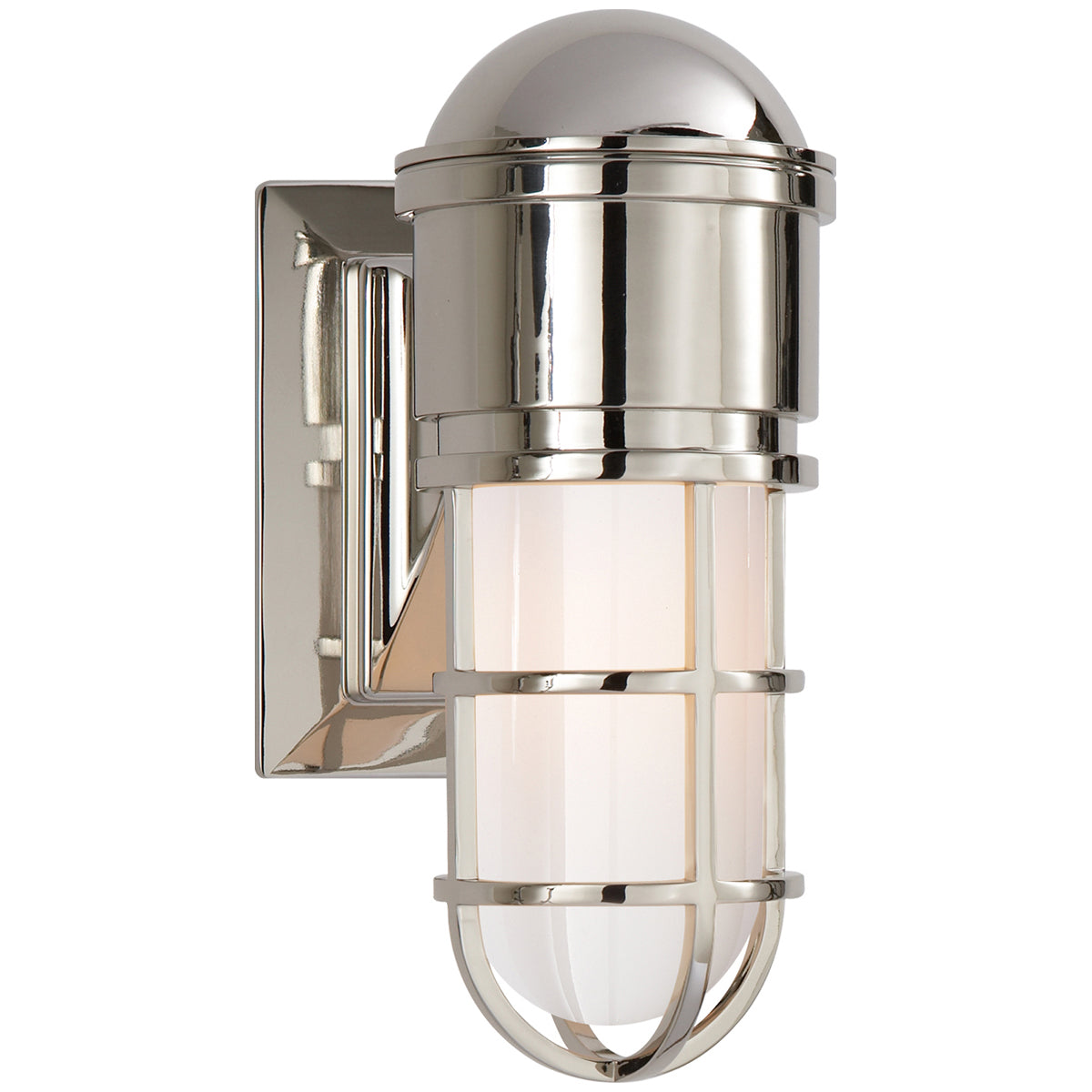 Visual Comfort Marine Wall Light with White Glass