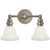 Visual Comfort Boston Functional Double Light with White Glass