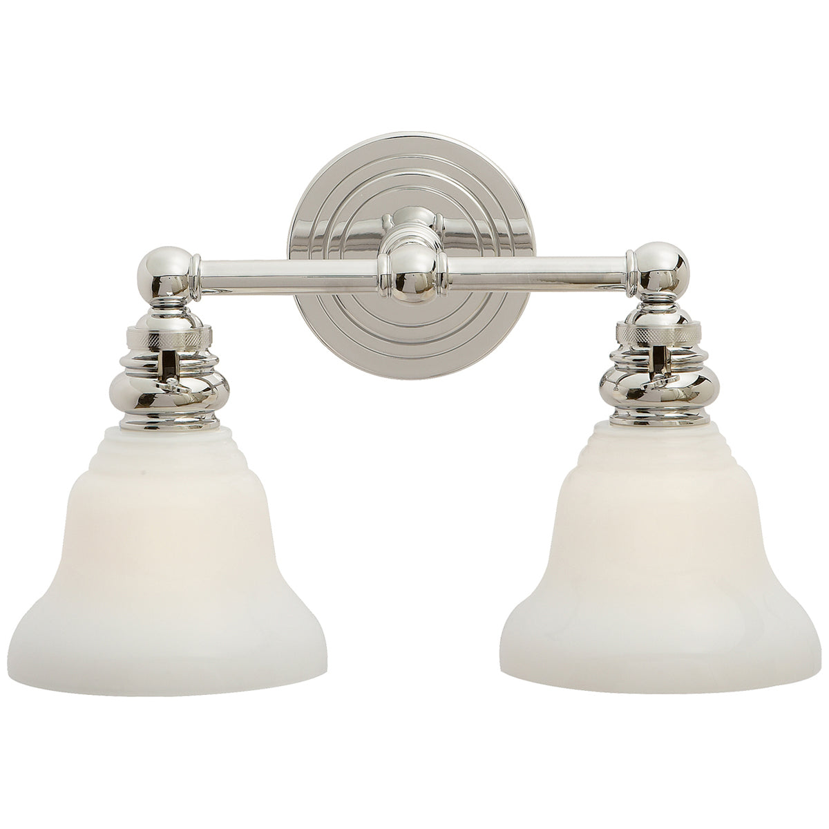 Visual Comfort Boston Functional Double Light with White Glass