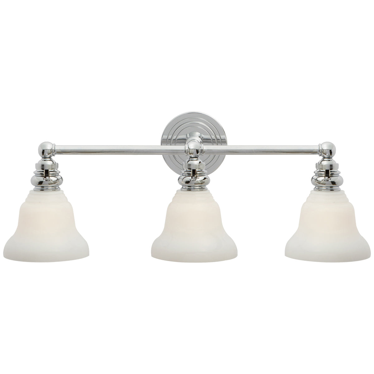 Visual Comfort Boston Functional Triple Light with White Glass