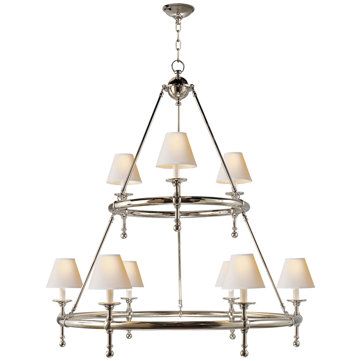 Visual Comfort Classic Two-Tier Ring Chandelier