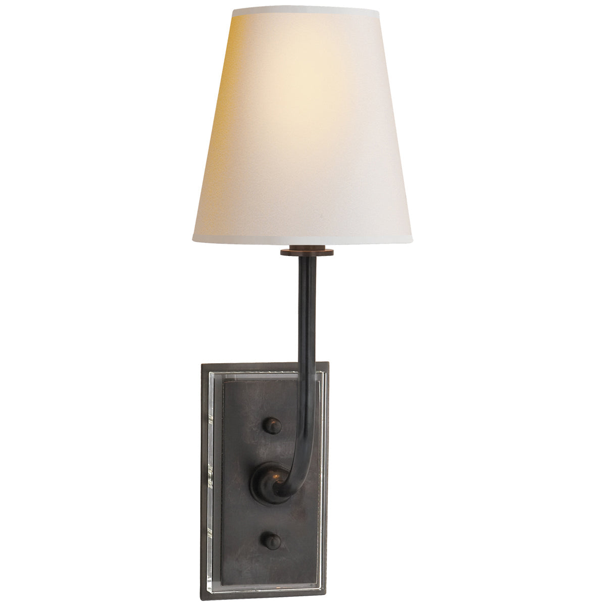 Visual Comfort Hulton Sconce with Natural Paper Shade