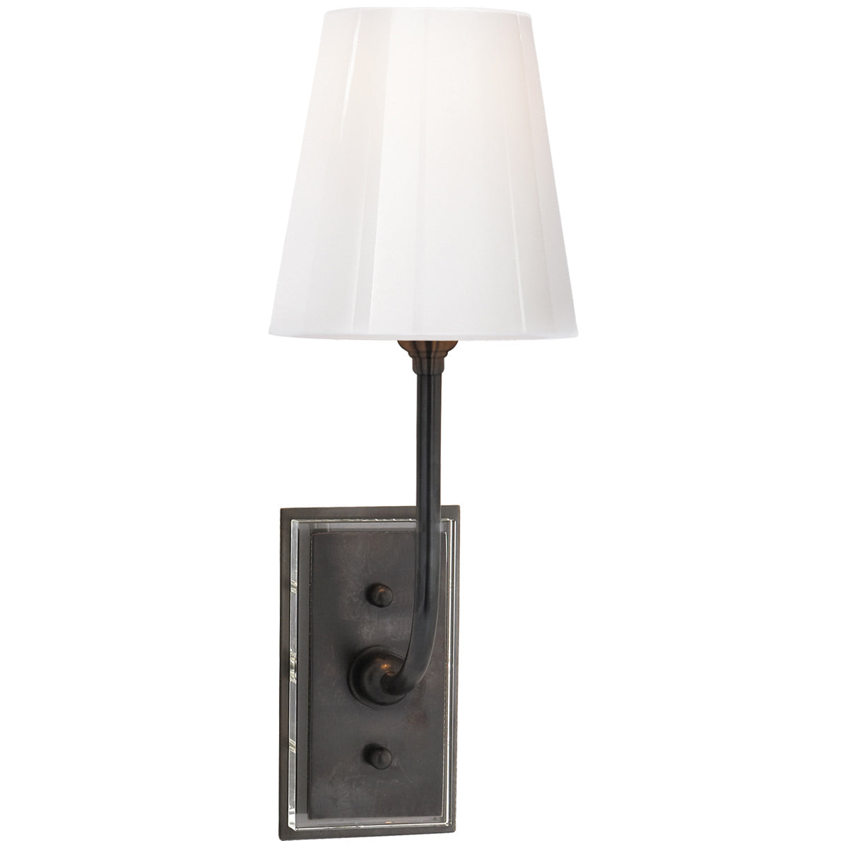 Visual Comfort Hulton Sconce with White Glass Shade