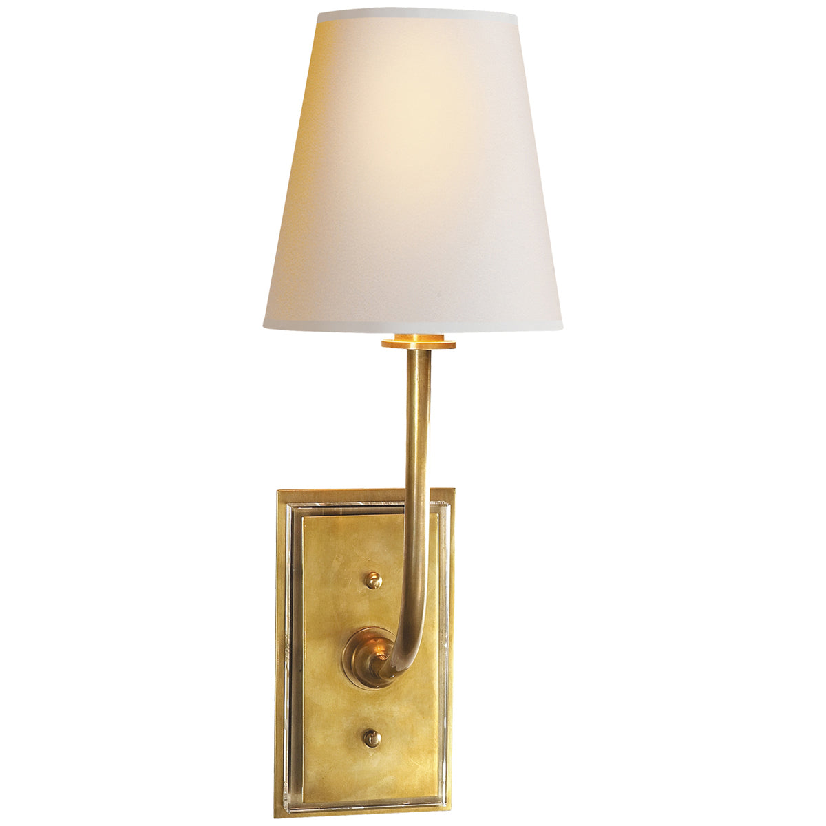 Visual Comfort Hulton Sconce with Natural Paper Shade