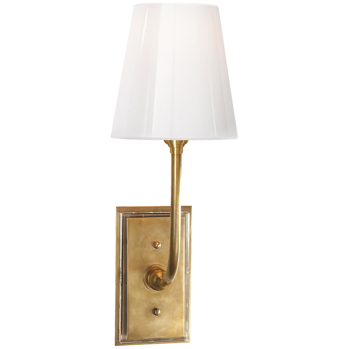 Visual Comfort Hulton Sconce with White Glass Shade