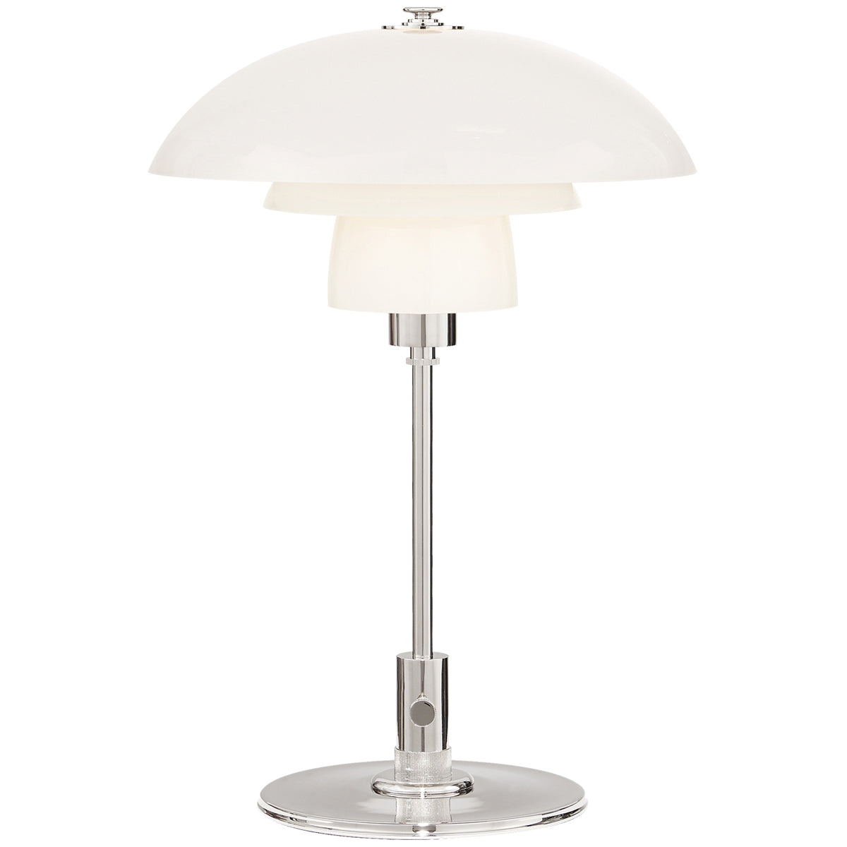 Visual Comfort Whitman Desk Lamp with White Glass Shade