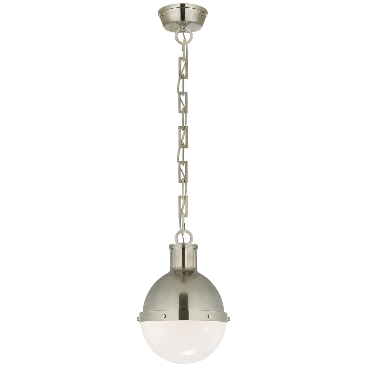 Visual Comfort Hicks Small Pendant with White Glass