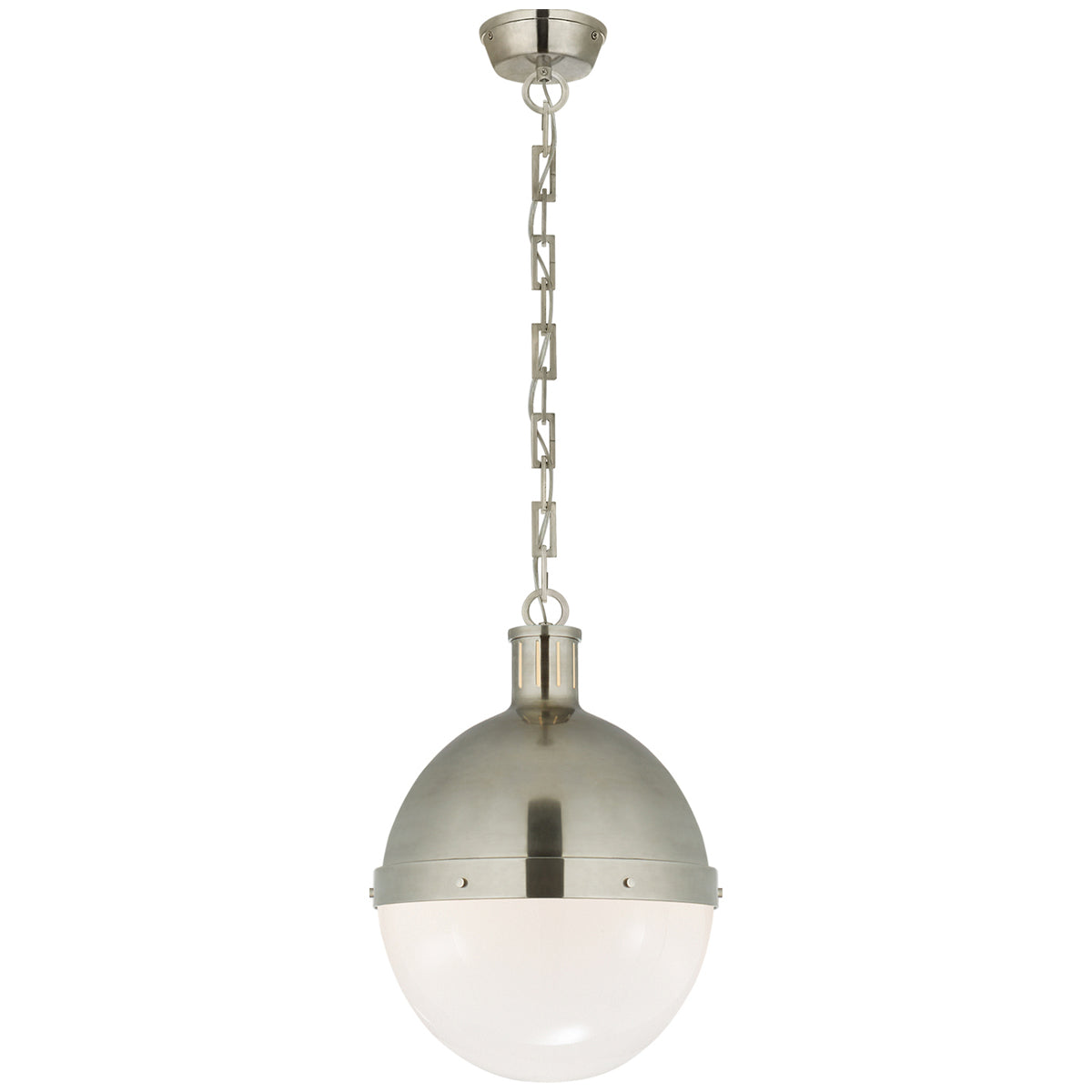 Visual Comfort Hicks Large Pendant with White Glass