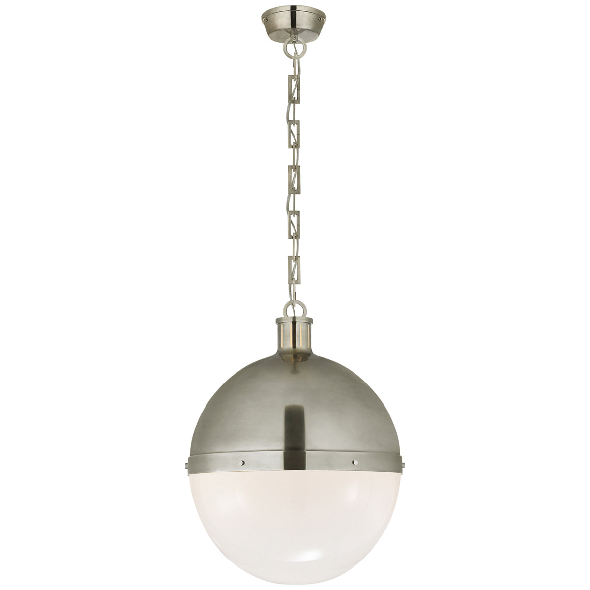 Visual Comfort Hicks Extra Large Pendant with White Glass