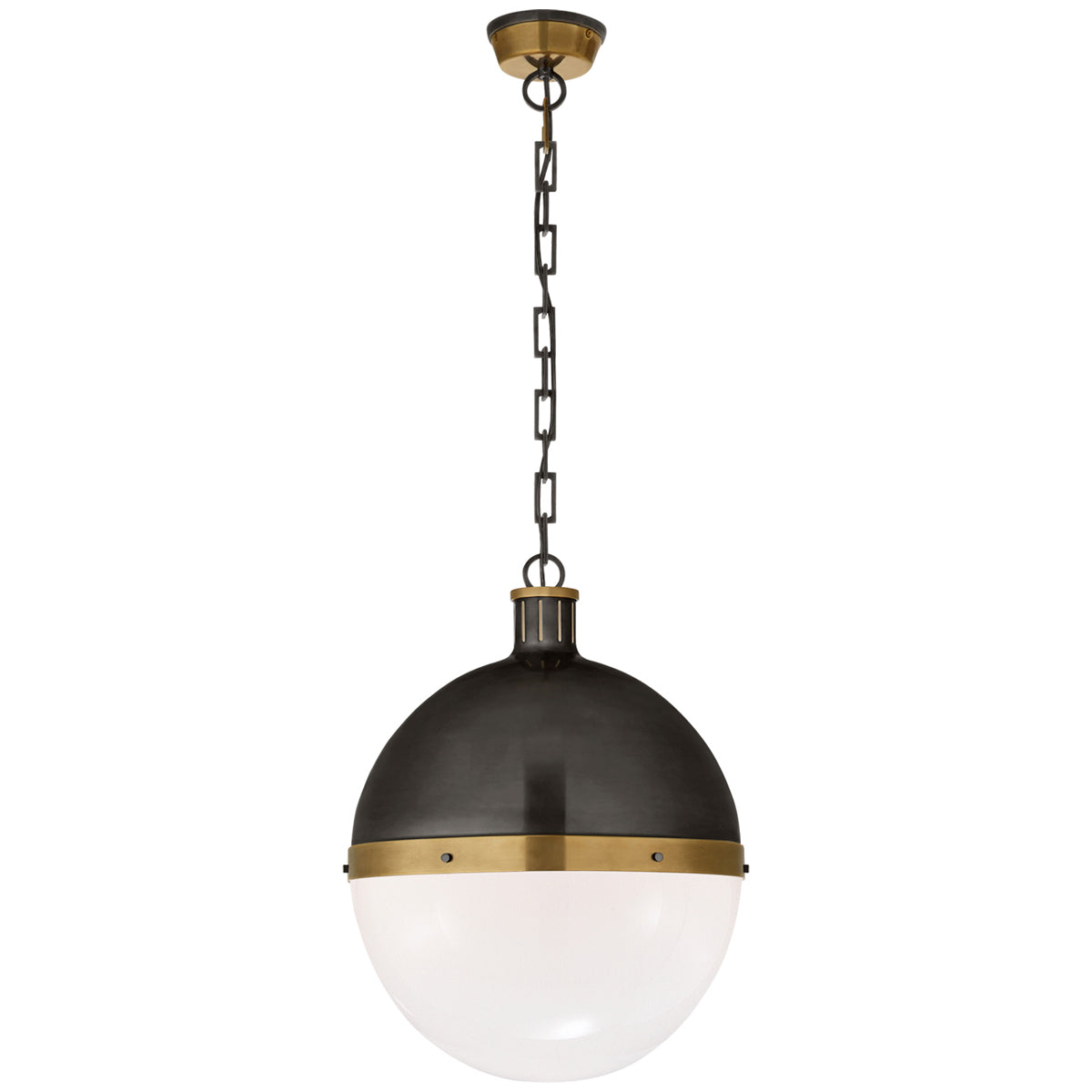 Visual Comfort Hicks Extra Large Pendant with White Glass