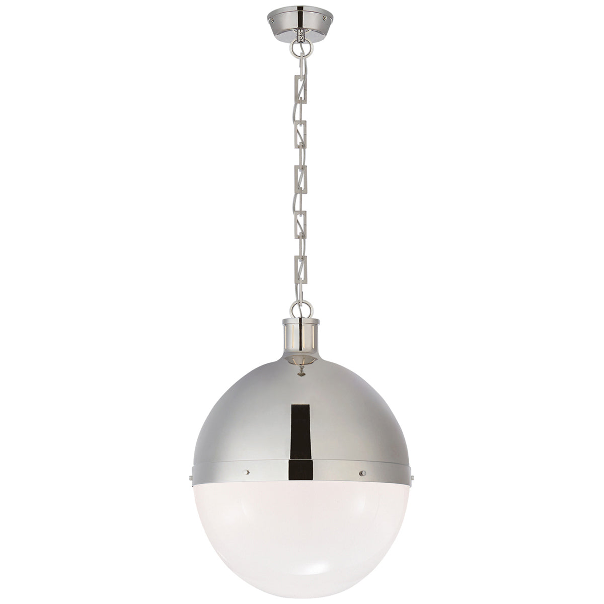 Visual Comfort Hicks Extra Large Pendant with White Glass