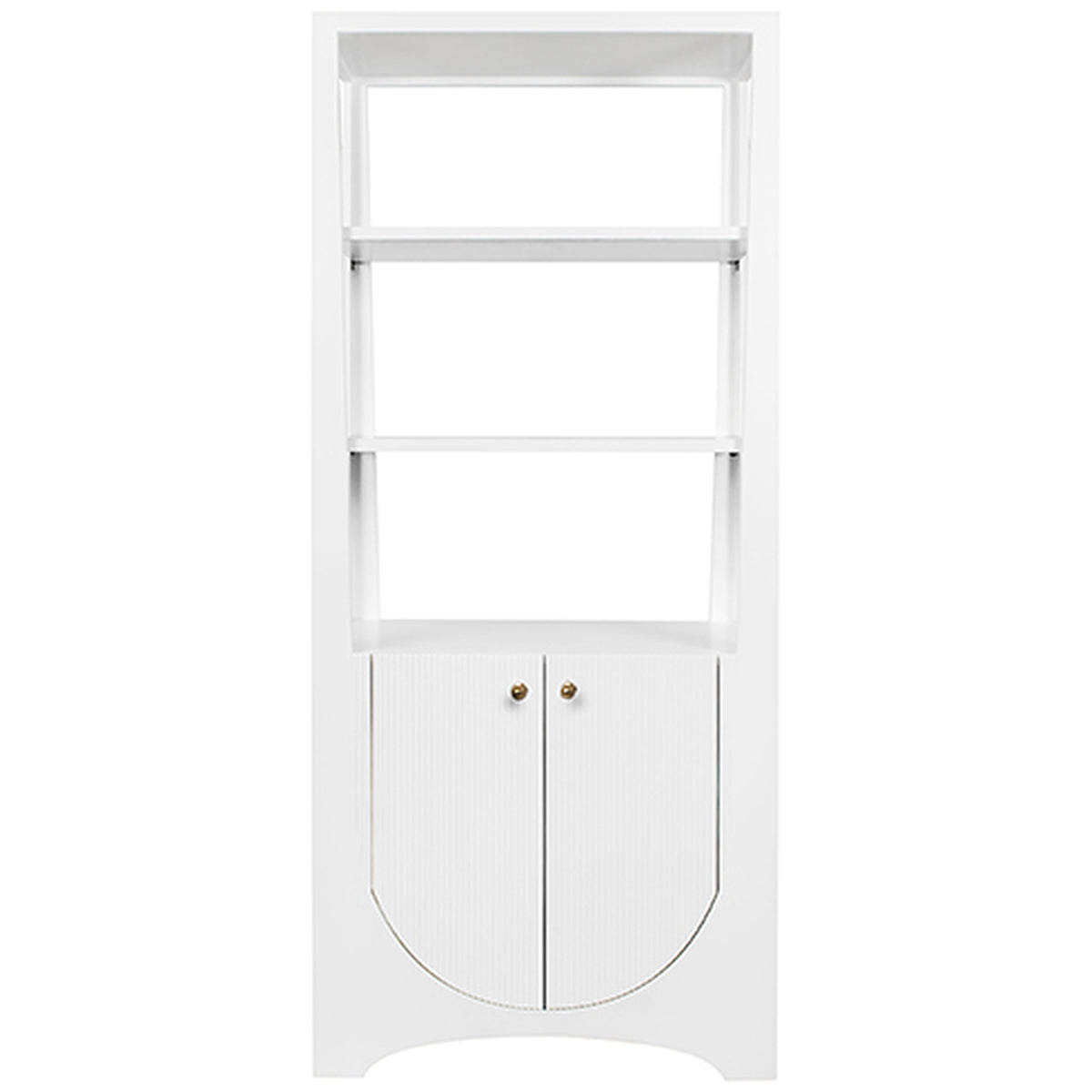 Worlds Away Etagere with 2-Door Fluted Cabinet