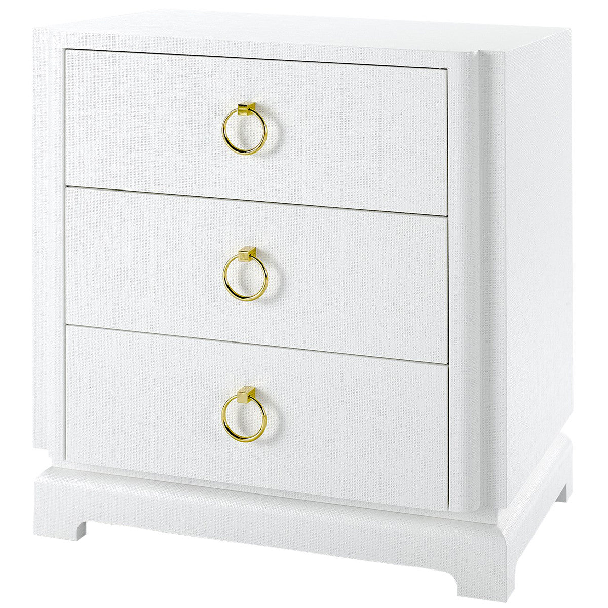 Villa &amp; House Pavel 3-Drawer White Side Table