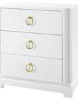 Villa & House Pavel 3-Drawer White Side Table